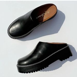 Anthropologie Matisse Lena Chunky Leather Mules Womens Size 7.5 Whimsigoth